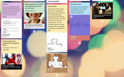 Ein Padlet zum Thema Buddy, Gemeinschaft und Kinderrechte